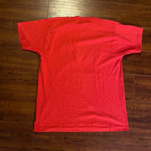 Vintage 80s Golf Golfing Red & Gold Tee Shirt Single Stitch Made in USA sz Large - Picture 4 of 4